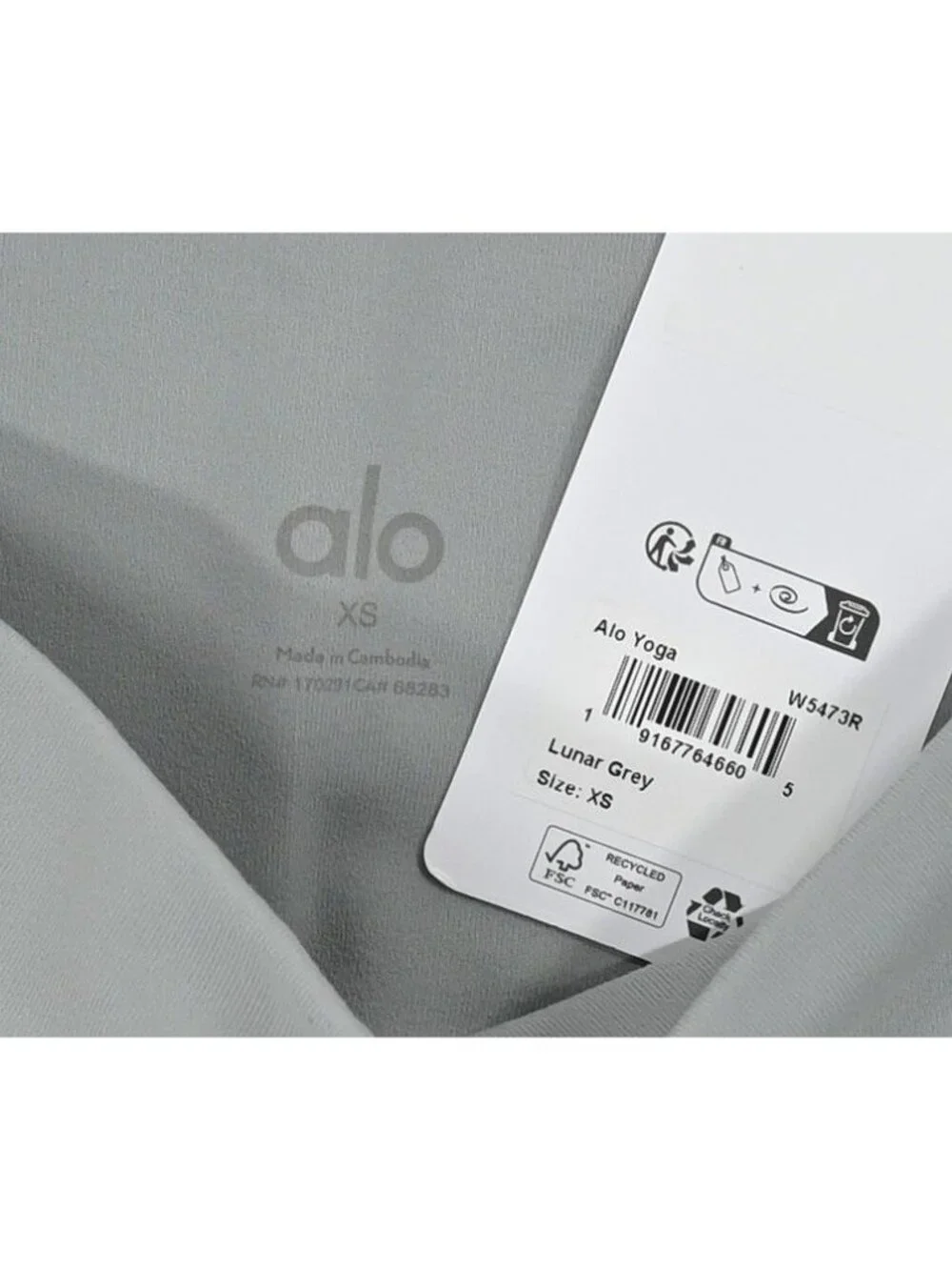 ALO Yoga High-Waist Airbrush Legging W5473R in Lunar Grey